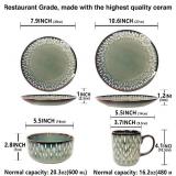 $69 BLUE!! Dinnerware Sets 16 Pieces - Porcelain Crockery, Service for 4.