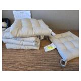 Mainstays Silver Chair Cushion Set, 15.5" x 16", 5 Pieces