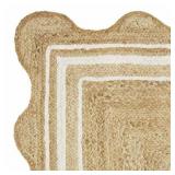 $80 My Texas House White Scallop Jute Area Rug, 4