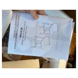 Set of 2 Swivel Dining Chairs, Low Back, Armless, Walnut Finish