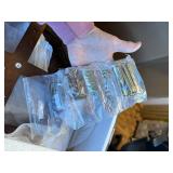 Set of 2 Swivel Dining Chairs, Low Back, Armless, Walnut Finish