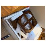 Set of 2 Swivel Dining Chairs, Low Back, Armless, Walnut Finish