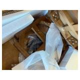 Set of 2 Swivel Dining Chairs, Low Back, Armless, Walnut Finish