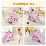 $150 Costway 4-in-1 Rocking Horse Slide Set w/Basketball Hoop