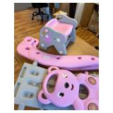 $150 Costway 4-in-1 Rocking Horse Slide Set w/Basketball Hoop