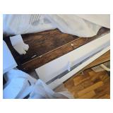 $100 Brown Shoe Bench with Storage, 2 Flip Drawers and Seat Cushion