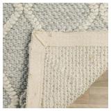 $695 SAFAVIEH Natura Geometric Wool Rug, Silver/Ivory, 9