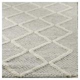 $695 SAFAVIEH Natura Geometric Wool Rug, Silver/Ivory, 9