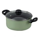 Mainstays 7 Piece Nonstick Aluminum Cookware Set, Green