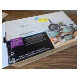 Mainstays 7 Piece Nonstick Aluminum Cookware Set, Green