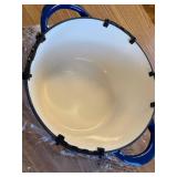 $81 Tramontina Cast Iron 7-Qt Dutch Oven-Classic Blue/ gold with Lid