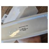 Creative Co-Op Long White Ceramic Dachshund Cracker Dish