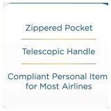 Protege 18" Softside Pilot Case Carry-on Luggage, Black