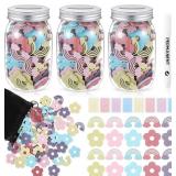 Bokon Reward Jar for Kid, 3 Pcs Coin Jars, 200 Wooden Tokens
