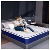 $159 12 Inch Hybrid Queen Mattress - Gel Memory Foam, 60x80 In
