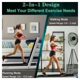 $1380 SuperFit 4.75HP 2 In 1 Folding Treadmill W/Remote Control