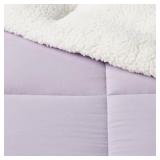 $50 F/Q Faux Shearling Reversible Comforter Light Purple - OEKO-TEX