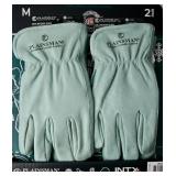 Cold Weather Work Gloves, Fleece Lined Cowhide, Medium, 2 Pairs