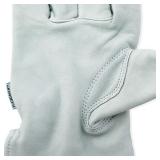Cold Weather Work Gloves, Fleece Lined Cowhide, Medium, 2 Pairs