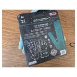 Cold Weather Work Gloves, Fleece Lined Cowhide, Medium, 2 Pairs