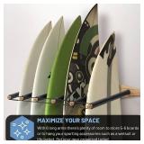 $100 Hang 11 Surfboard Rack - Wall Mount, Holds 5-6 Boards