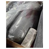 Gray 2 Seater Sofa with Cupholders and Decorative Pillows