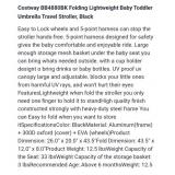 Costway BB4880BK Folding Baby Toddler Stroller, Black
