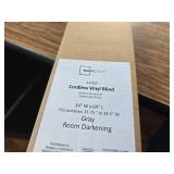 Mainstays Cordless Room Darkening Vinyl Blind, Gray, 34"W x 64"L