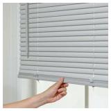 Mainstays 1" Cordless Room Darkening Vinyl Blind, Gray, 34"x64"