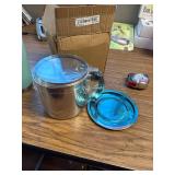 Stainless Steel Oil Filter Pot Grease Separator Jar Strainer