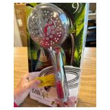 PowerSpa 7-Setting Hand Shower with Pause Switch, Chrome