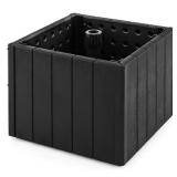 $107 2-in-1 Patio Umbrella Base Planter in Black with Wheels