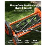 $95 VEVOR Push Reel Lawn Mower, 18", 1.37-2.44 in Adjustable Height