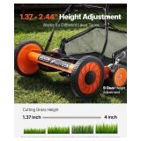 $95 VEVOR Push Reel Lawn Mower, 18", 1.37-2.44 in Adjustable Height