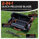 $150 16-Inch 15.5 Amp Electric Dethatcher- Orange