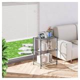 IZEUK 3 Tier Steel Shelf, 450LBS (17.7"W x 11.8"D x 26.3"H, Grey)