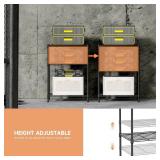 IZEUK 3 Tier Steel Shelf, 450LBS (17.7"W x 11.8"D x 26.3"H, Grey)