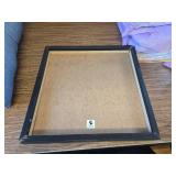 $87 Painted Flowers Line Drawing, 16 x 16, Black Frame, Multi-Color