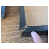 $87 Painted Flowers Line Drawing, 16 x 16, Black Frame, Multi-Color