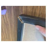 $87 Painted Flowers Line Drawing, 16 x 16, Black Frame, Multi-Color