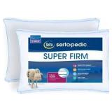 Sertapedic Comfortable Super Firm Bed Pillows, Set of 2 (King)