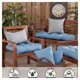 Greendale Home Fashions 20" Blue Heather Outdoor Seat Cushion