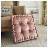 TWO Pack Home Decor Collection 20x20 Old Rose Decorative Floor Pillow