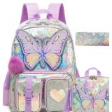 Meetbelify Backpack Set for Girls Ages 6-8: Includes Lunch Box.