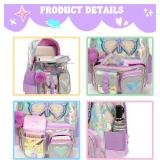 Meetbelify Backpack Set for Girls Ages 6-8: Includes Lunch Box.