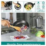 Mainstays 7 Pc Non-Stick Aluminum Cookware Set, Black