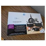 Mainstays 7 Pc Non-Stick Aluminum Cookware Set, Black