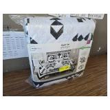 Mainstays 7 Piece Black & White Quilt Set with Sheets, Full