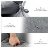 Giantex Tufted Outdoor Patio Chair Cushion, 4.5" High Back Cushion