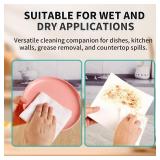 TONLEA Paper Towels 4 Rolls 200 Sheets, Washable, Reusable